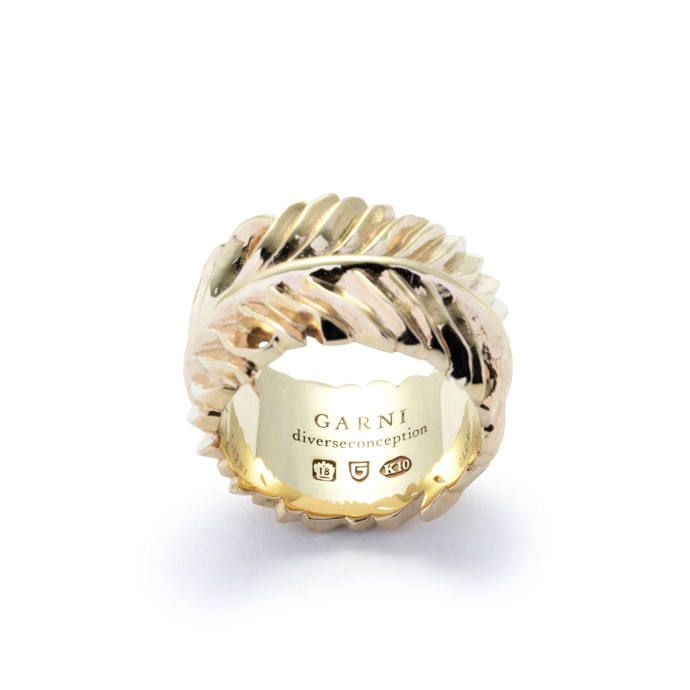 K10 Eagle Feather Ring - L