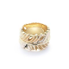 K10 Eagle Feather Ring - L