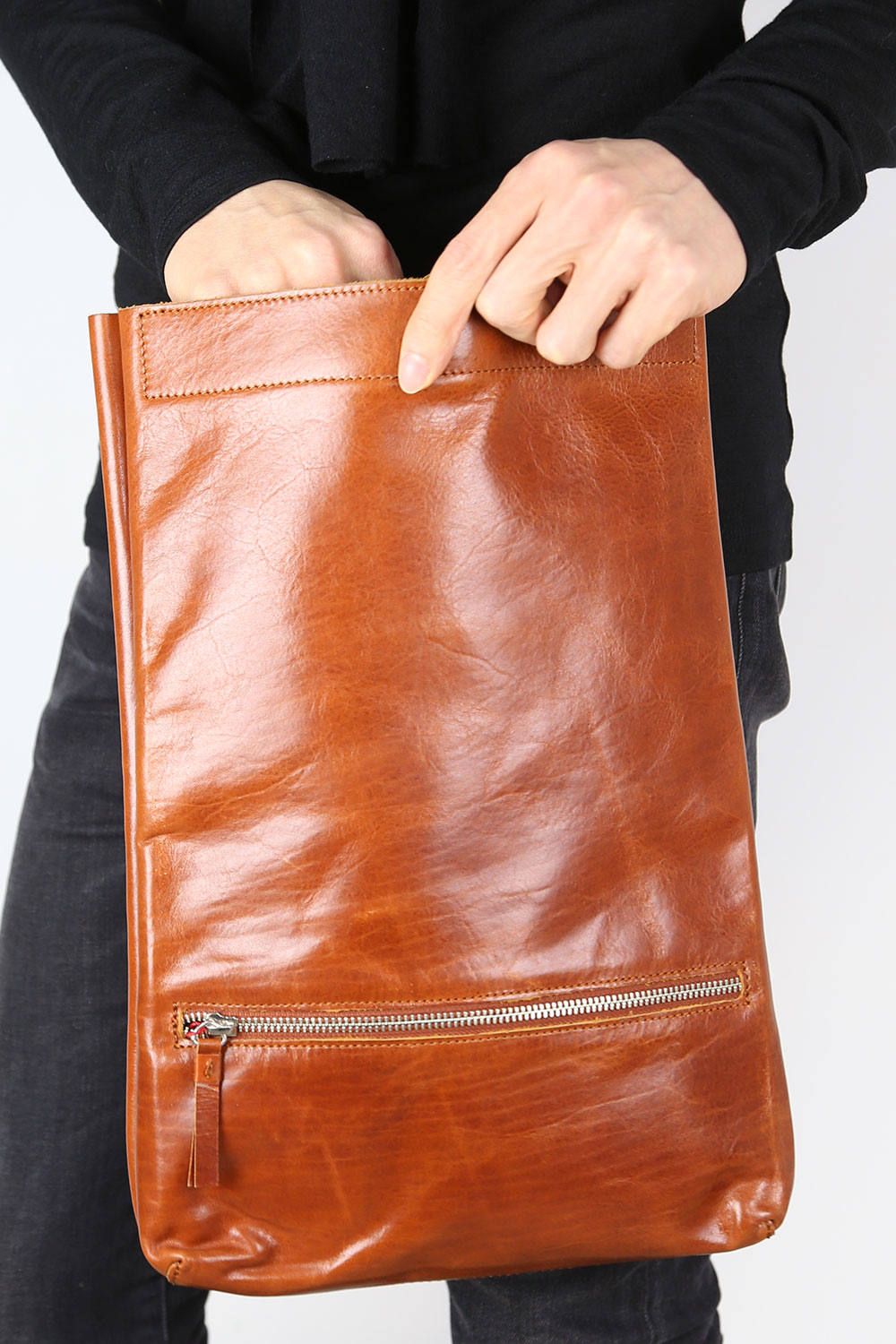 multi cluch bag / ブラウン