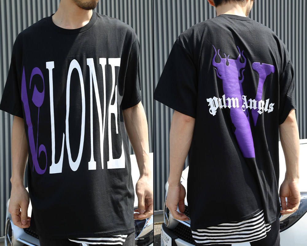 希少 限定商品 VLONE×PALM ANGELES コラボ パープル Mサイズ