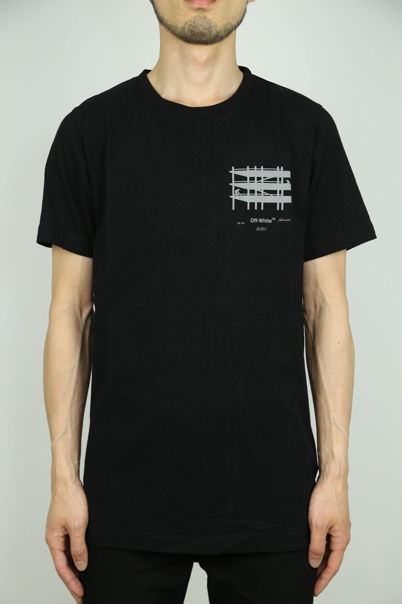 off-white CUT HERE S/S SLIM TEE BLK WHT - Tシャツ/カットソー(半袖 ...