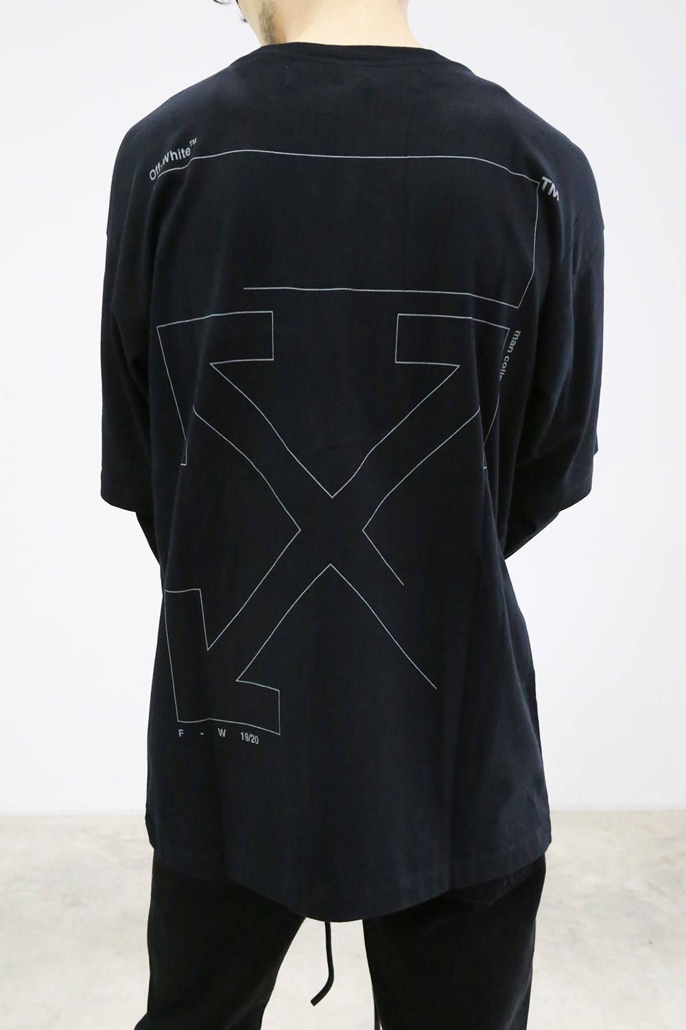 OFF-WHITE - DIAG UNFINISHED D. SLEEVE / ブラック×シルバー | Tempt