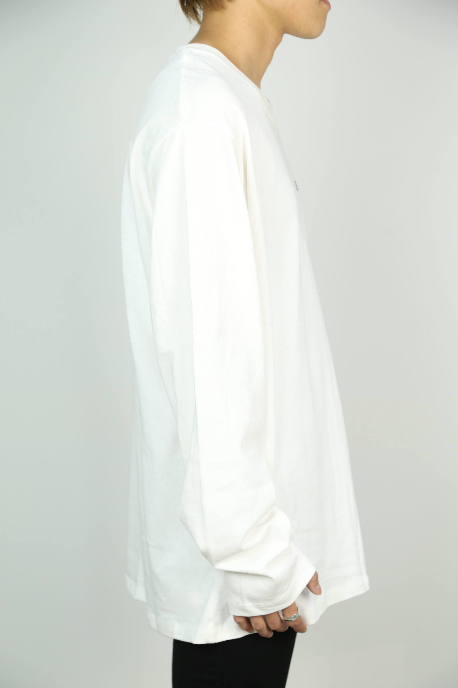 ONE POINT BOXY L/S TEE / オフホワイト