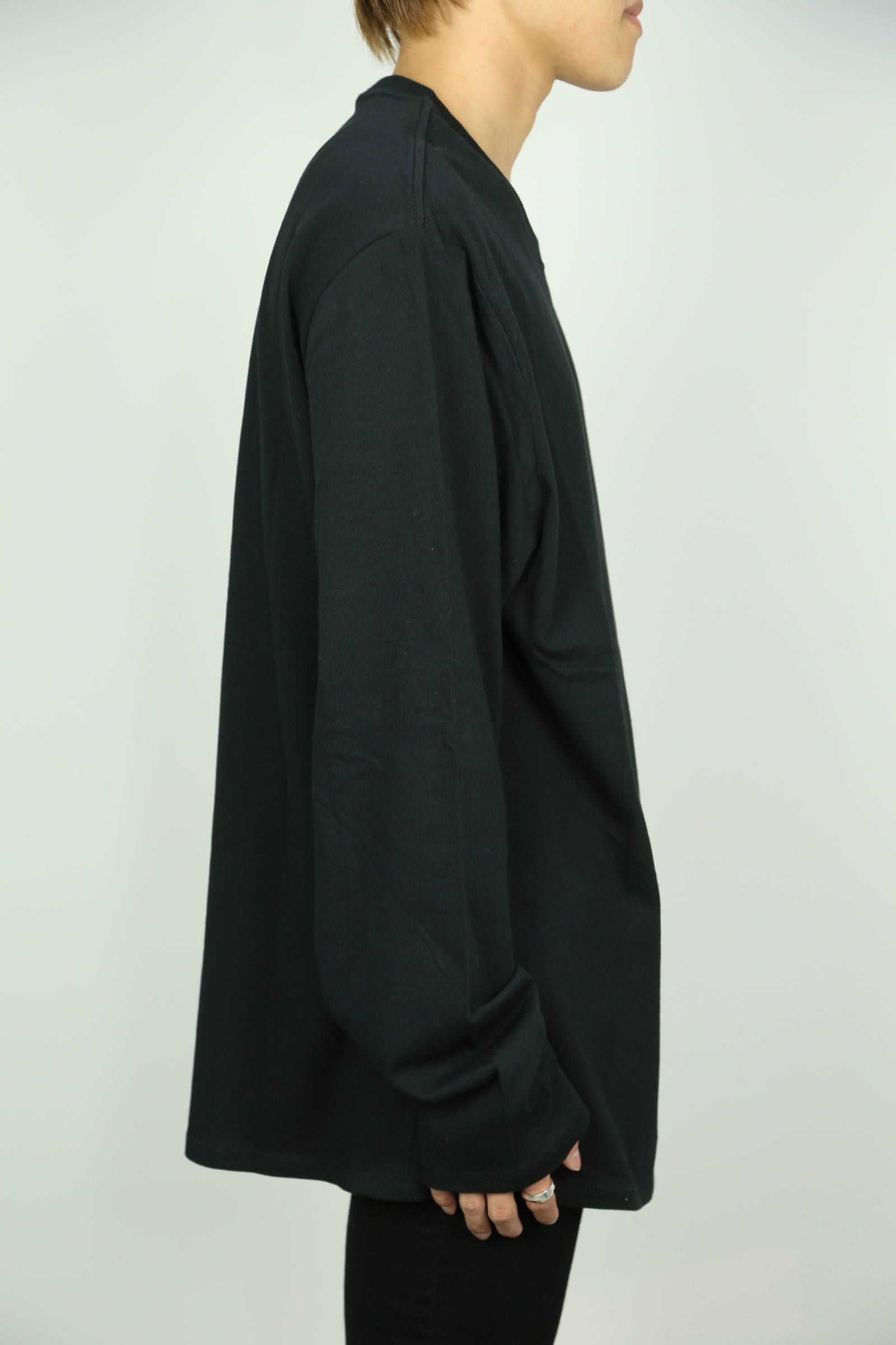ONE POINT BOXY L/S TEE / ブラック