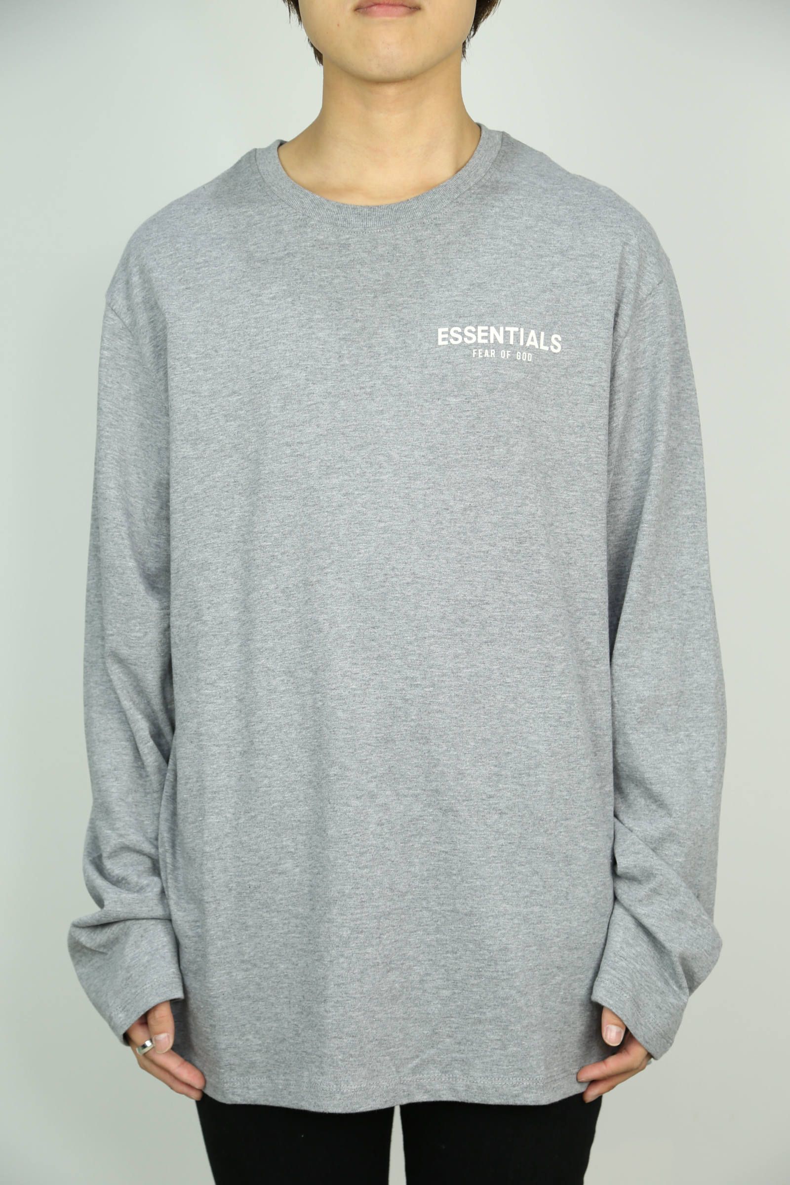 ONE POINT BOXY L/S TEE / グレー