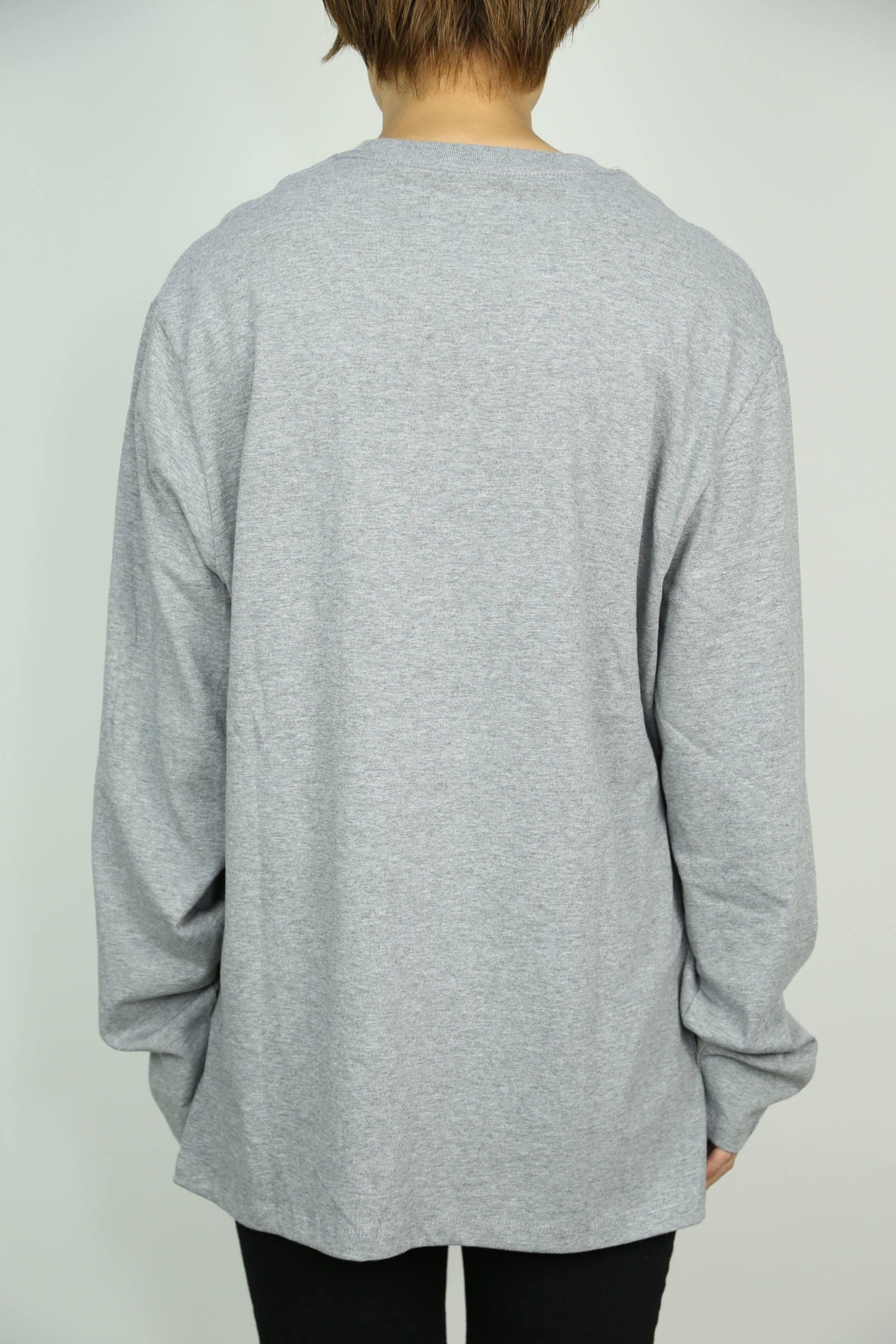 ONE POINT BOXY L/S TEE / グレー