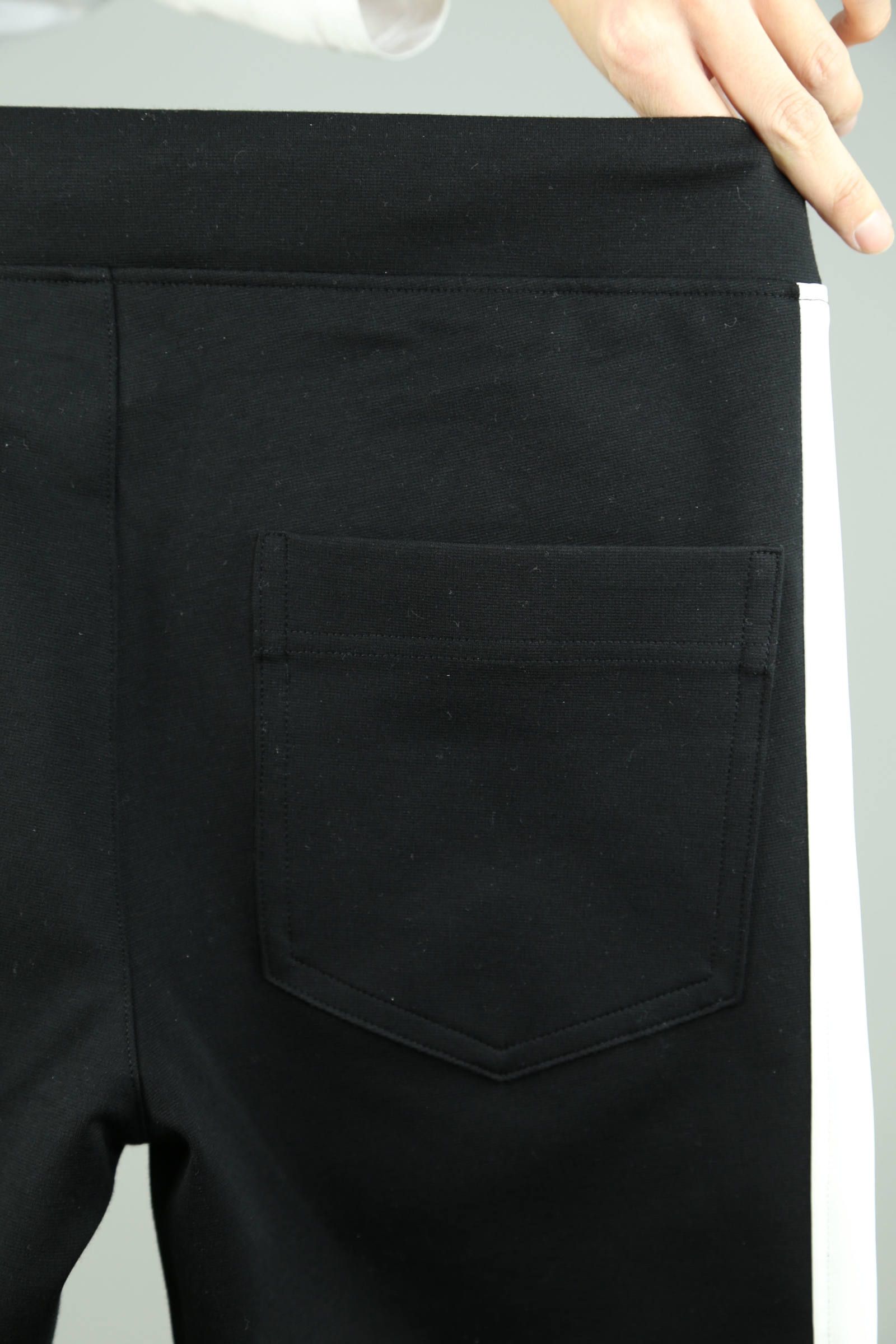 [ラスト1点 サイズ1] 【人気継続商品】LEATHER LINE TRUCK PT / ブラック×ホワイト