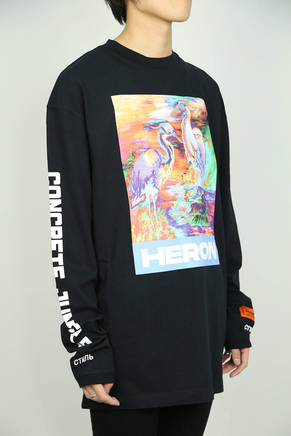 HERON PRESTON - T-SHIRT LS / ブラックマルチカラー | Tempt