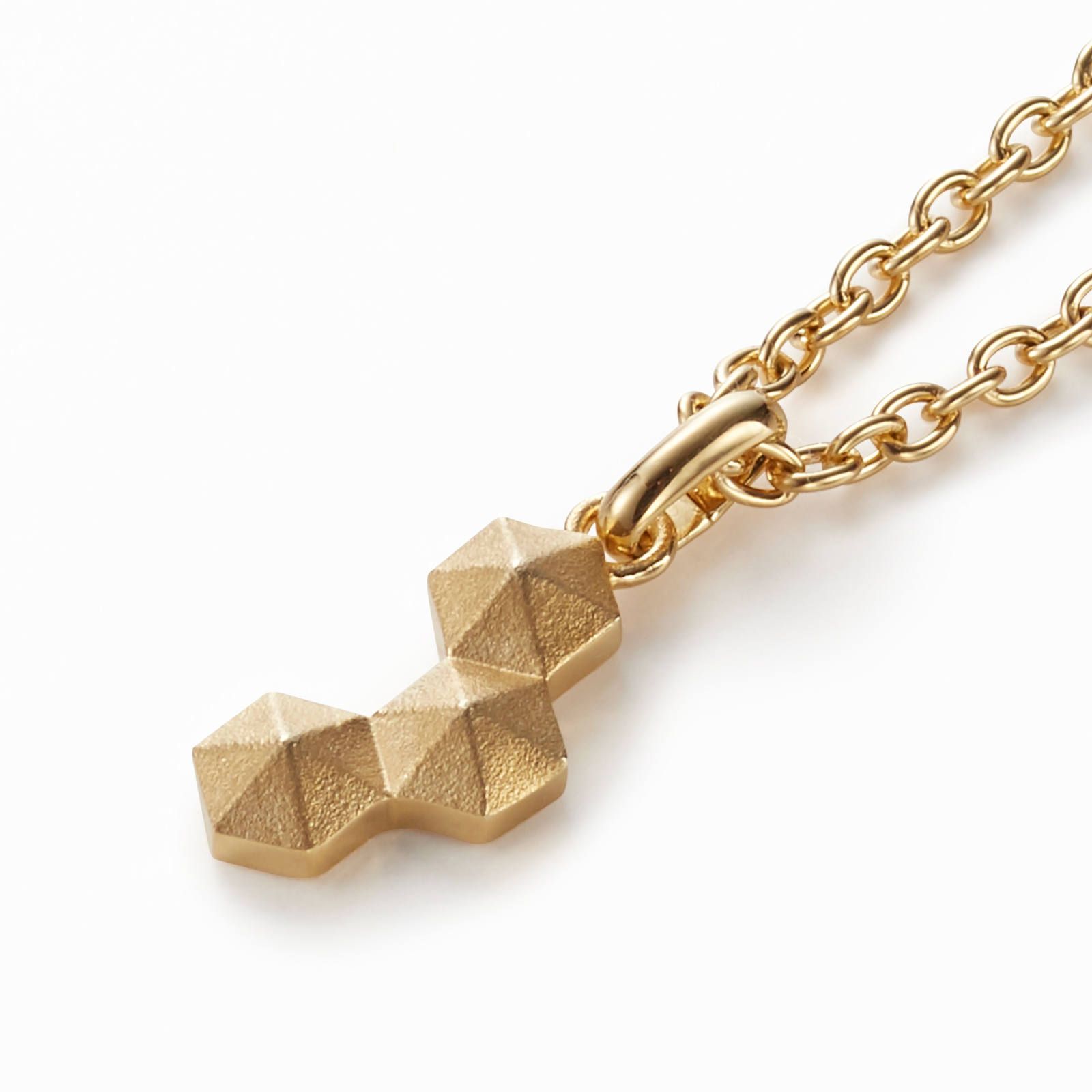 Honeycomb Studs Pendant - L / ゴールド