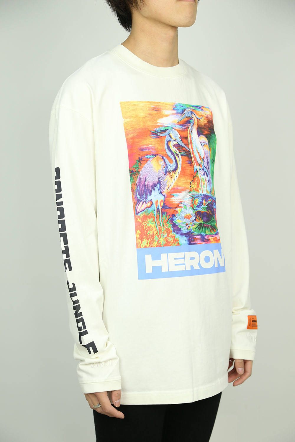 HERON PRESTON - T-SHIRT LS / ブラックマルチカラー | Tempt