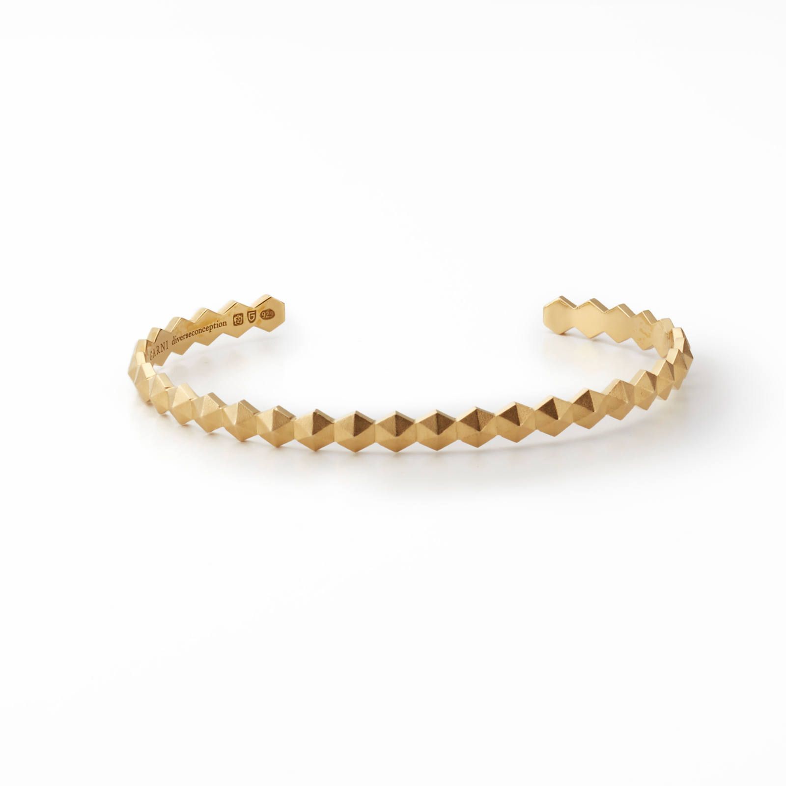 Honeycomb Studs Bangle - S / ゴールド
