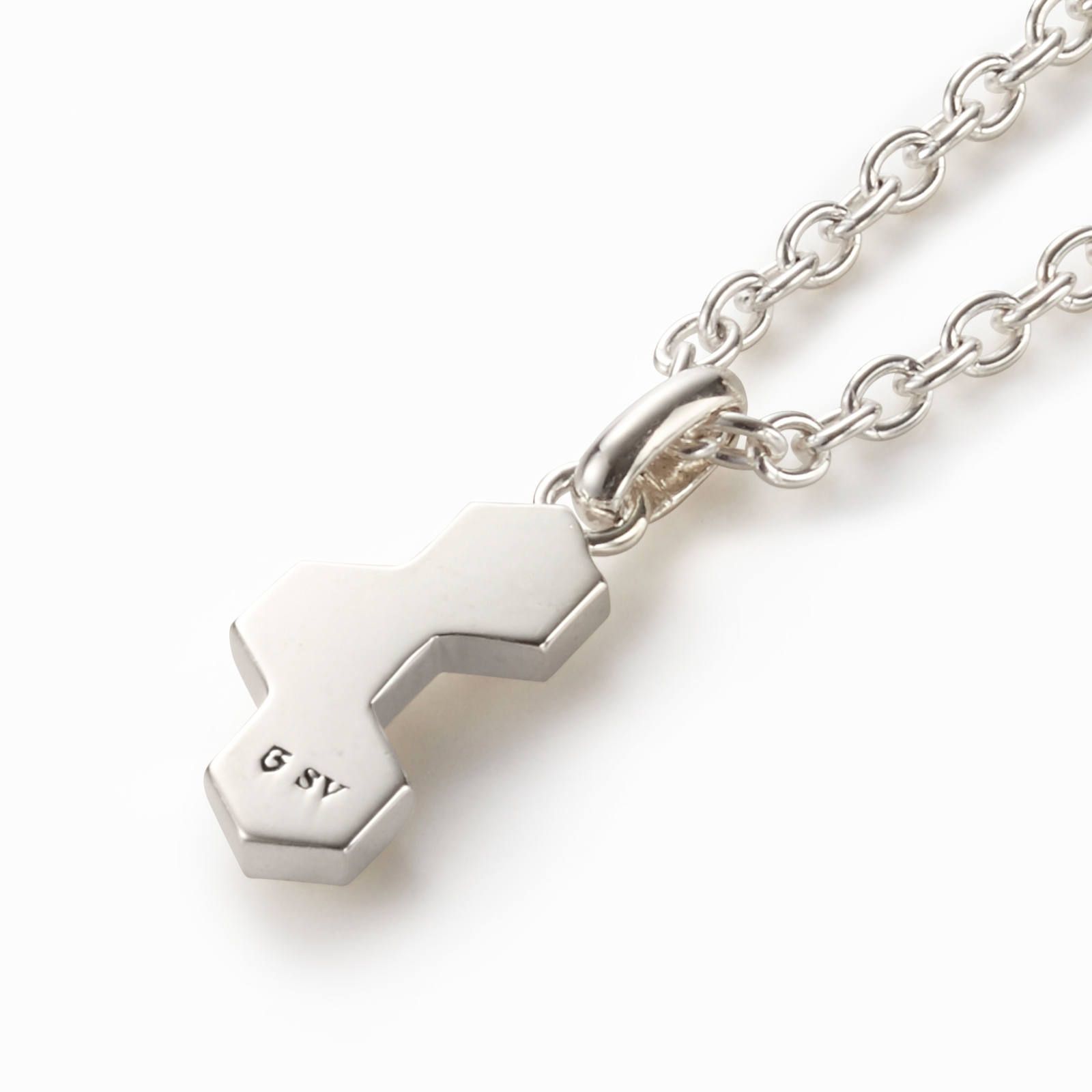 Honeycomb Studs Pendant - L / シルバー
