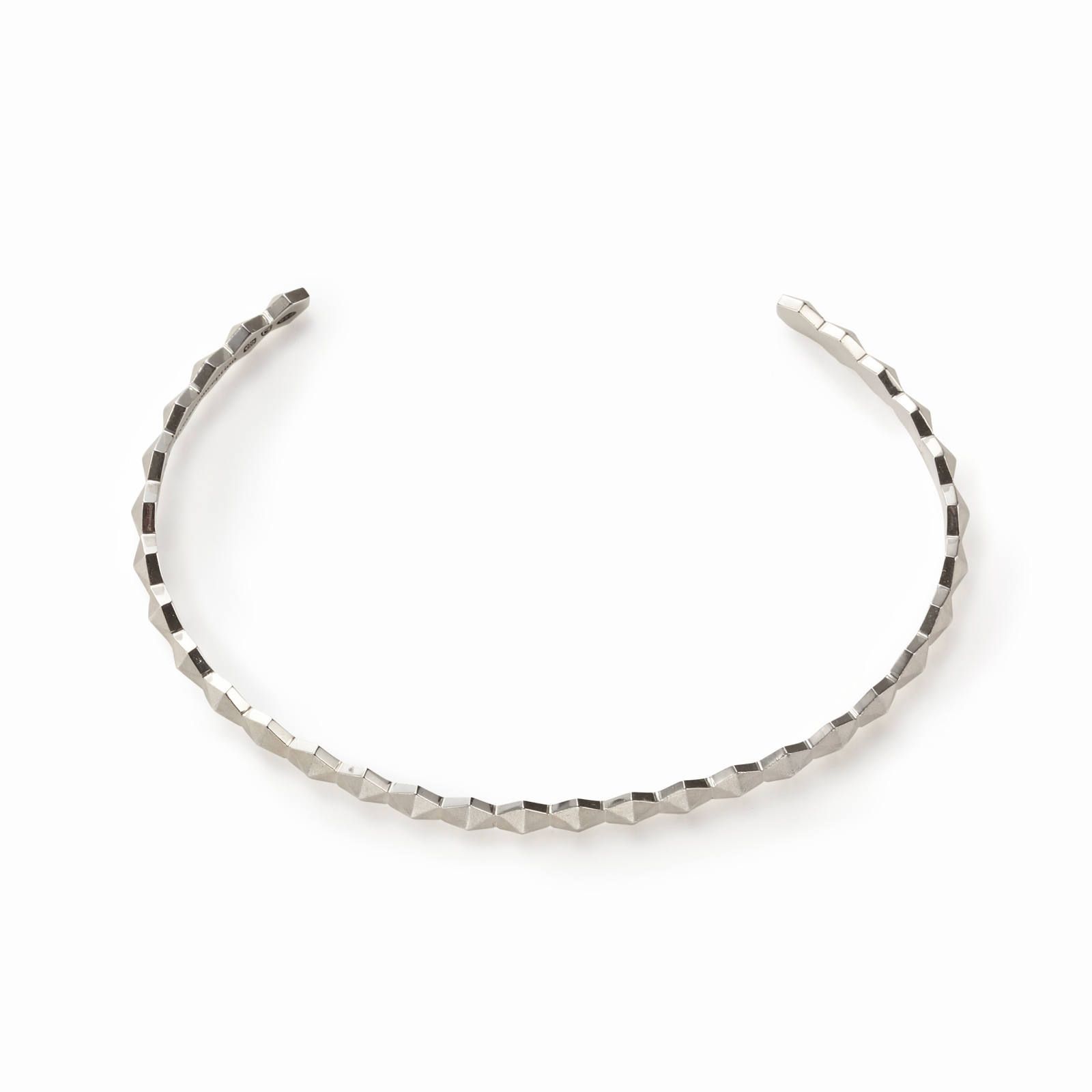 Honeycomb Studs Bangle - S / シルバー
