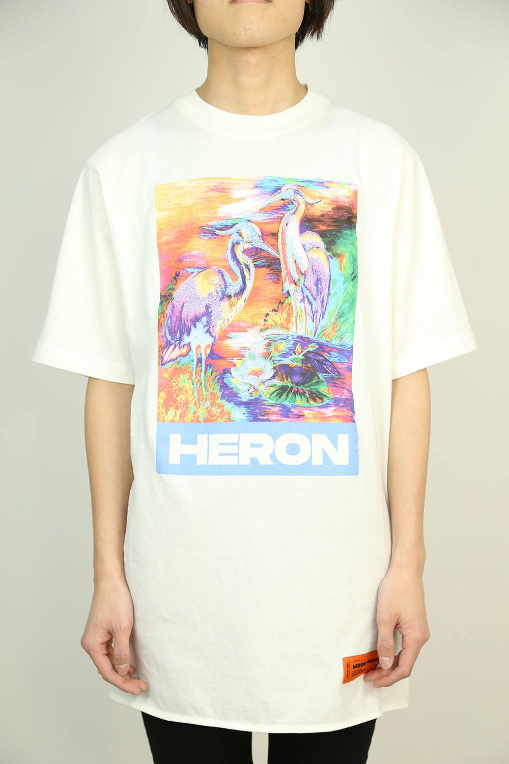 HERON PRESTON - T-SHIRT OVER / ホワイトマルチカラー | Tempt