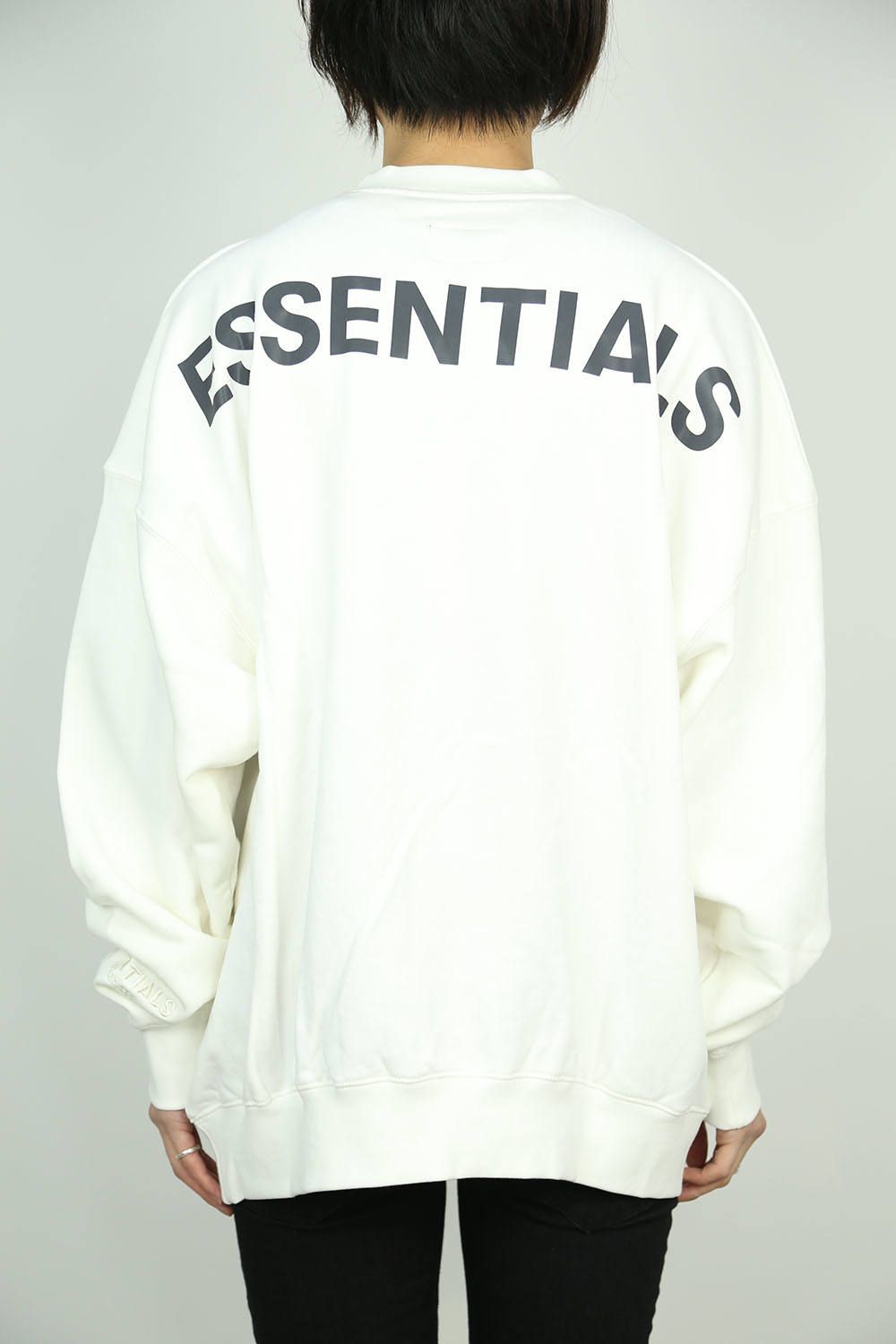 [ラスト1点 サイズXL] LOGO CREW SWEAT REFLECTOR / ホワイト