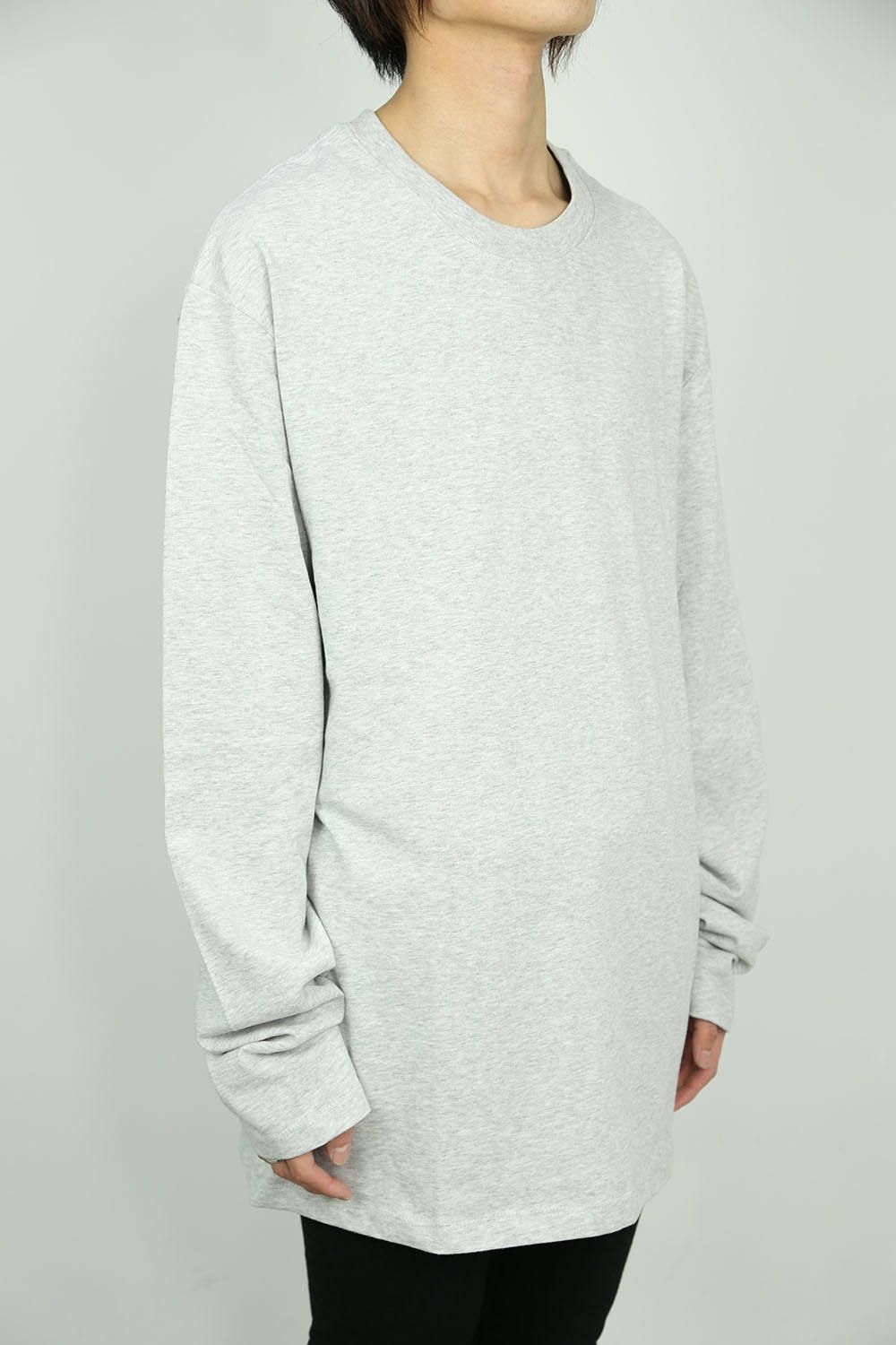 BACK LOGO L/S TEE / グレー