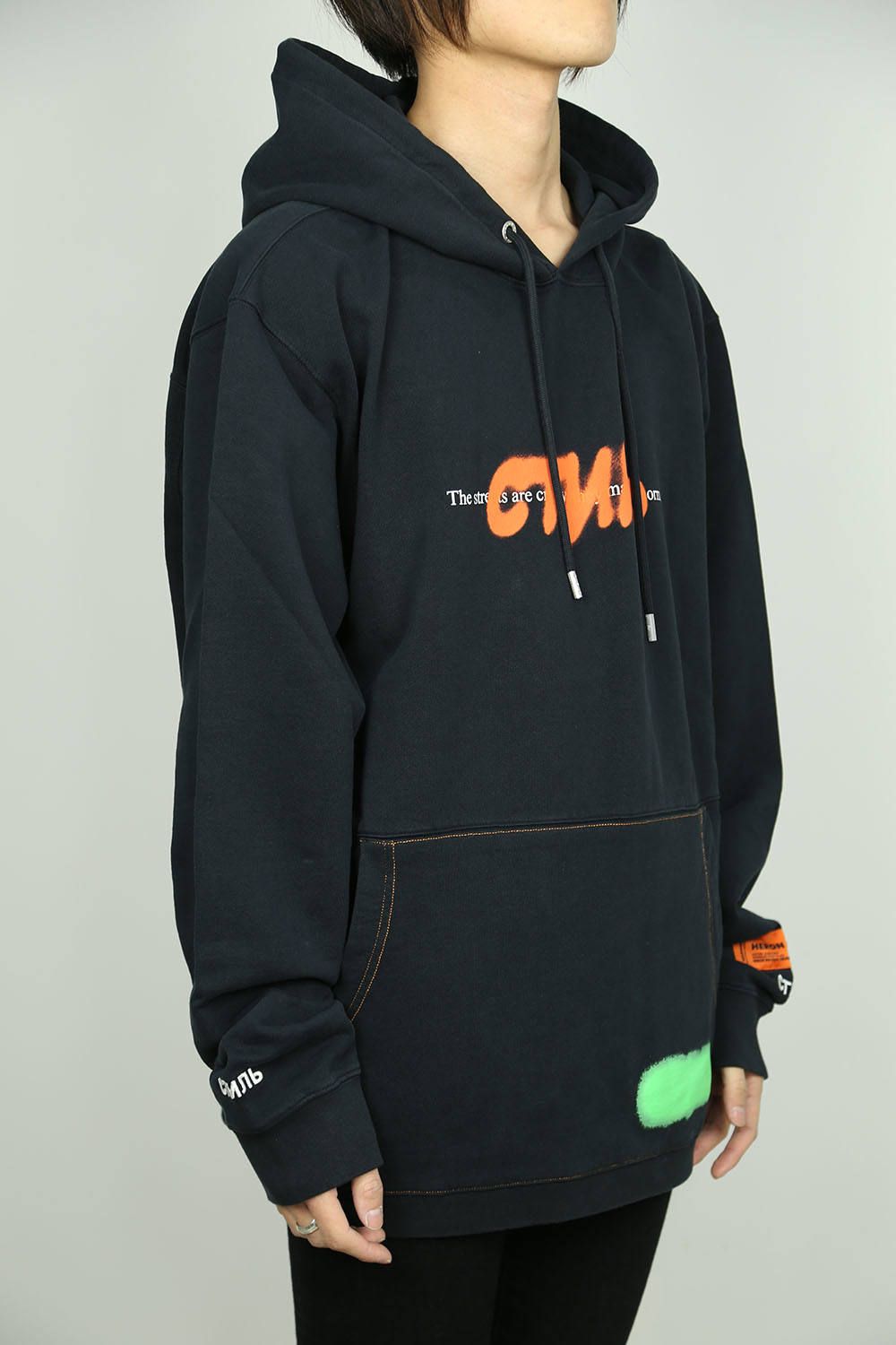 HERON PRESTON - CTNMB SPRAY HOODIE / ブラック | Tempt