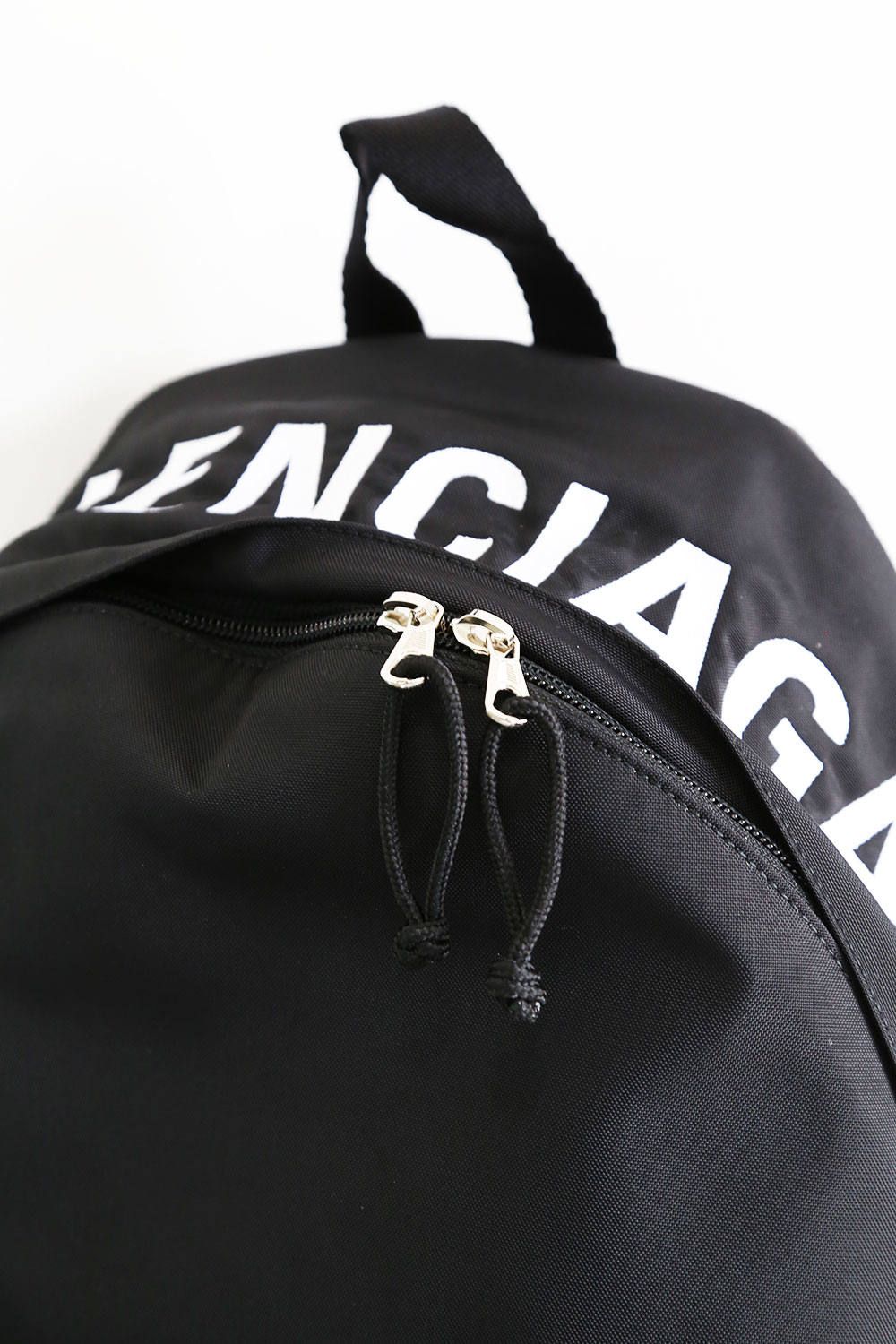 BALENCIAGA - WHEEL BACKPACK LOGO EMBROIDERED / ブラック | Tempt