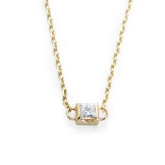 K10YG Square Dia Necklace