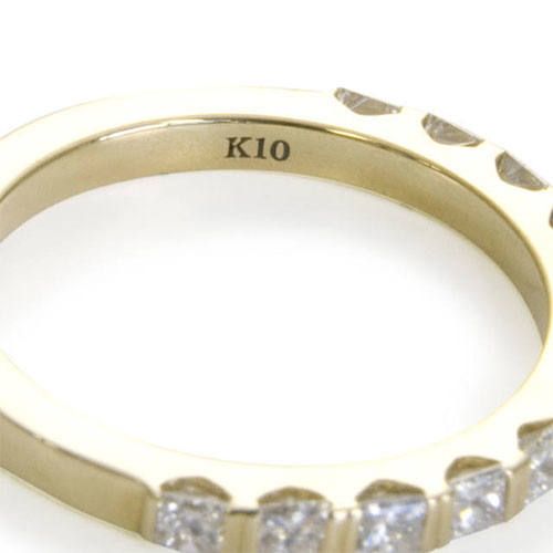 K10YG Square Dia Half Ring