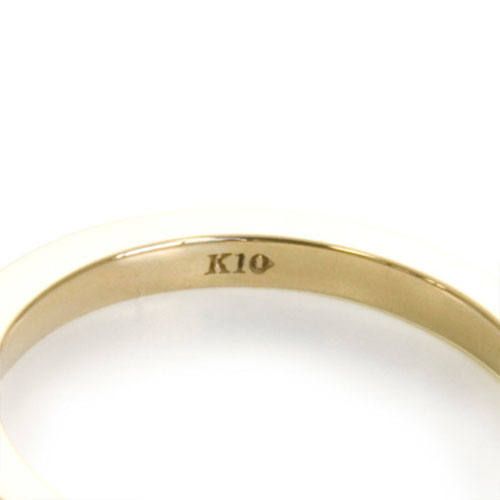 K10YG Square Dia Ring
