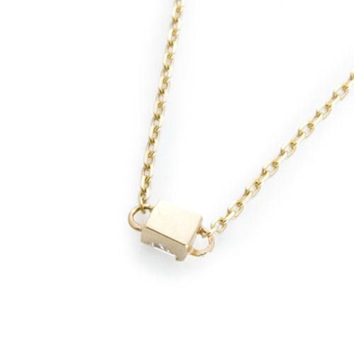 K10YG Square Dia Necklace