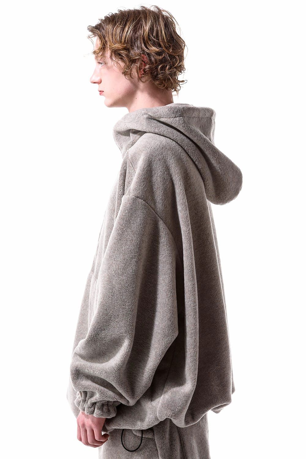 フリースハーフジップフーディー / Fleece Hoodie / ベージュ / ag-10085-1