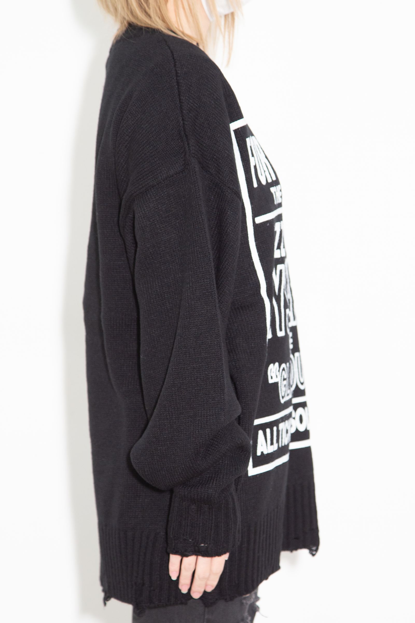 DIZZY&MILKY クラッシュセーター / ブラック