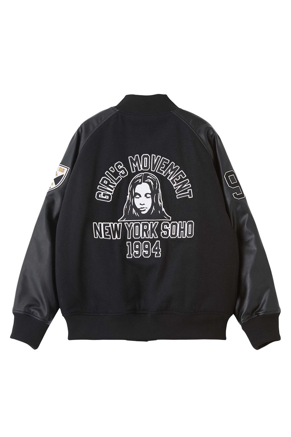 FACE PATCH STADIUM JACKET / ブラック