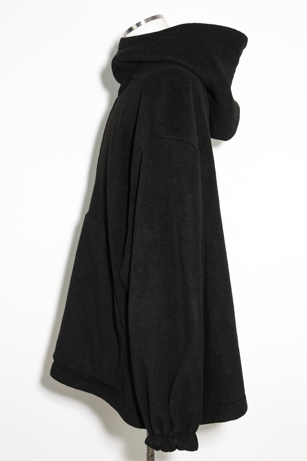 フリースハーフジップフーディー / Fleece Hoodie / ブラック / ag-10085-1