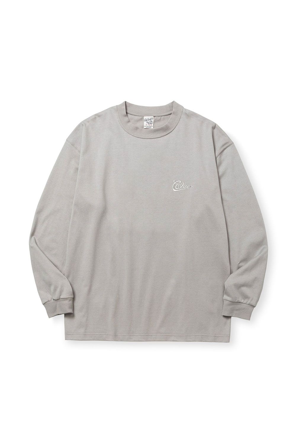 CALEE LOGO DROP L/S TEE / グレー