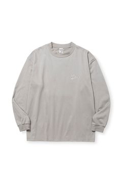 CALEE LOGO DROP L/S TEE / グレー