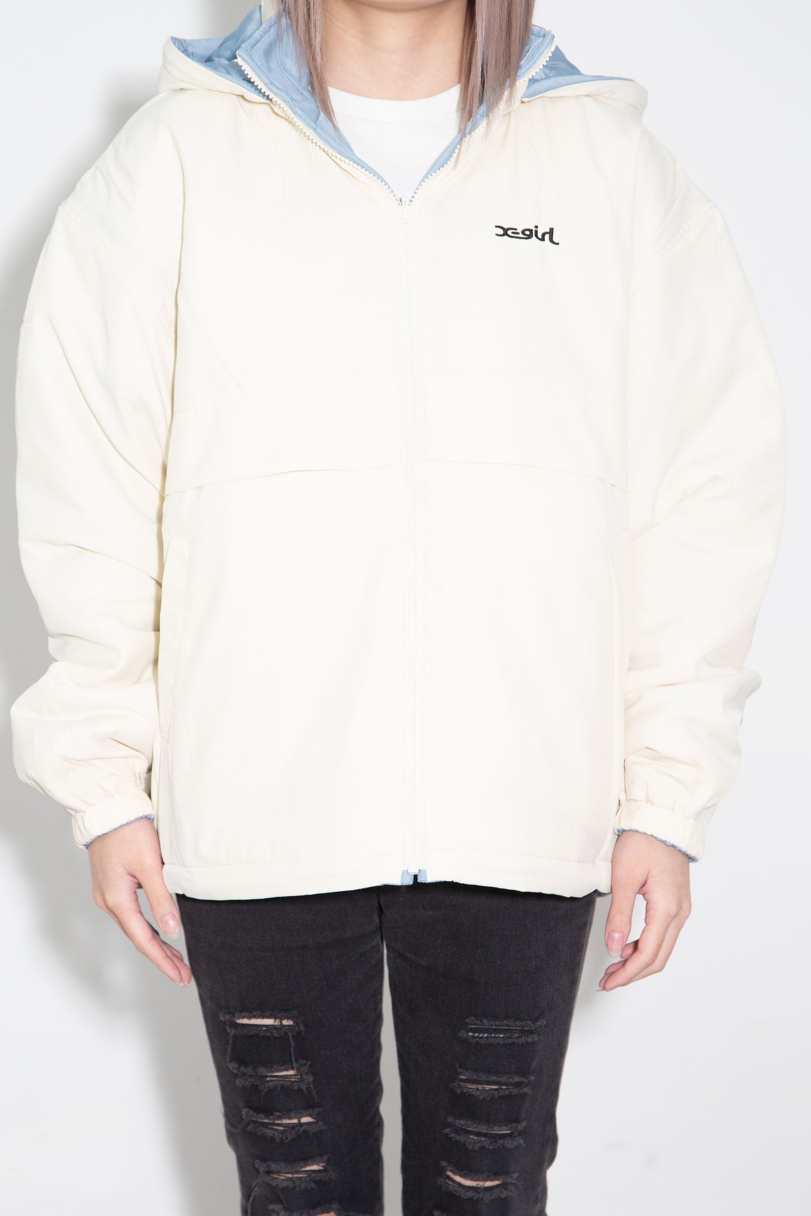 FACE PATCH REVERSIBLE JACKET / ホワイト