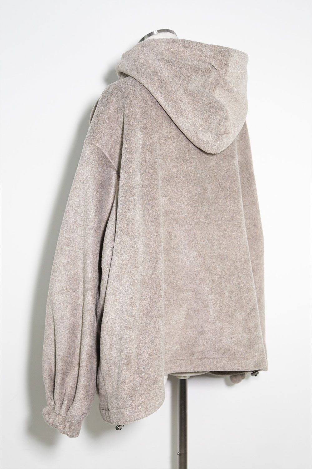 フリースハーフジップフーディー / Fleece Hoodie / ベージュ / ag-10085-1