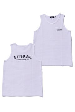 OLD ENGLISH WAFFLE TANK TOP / ホワイト