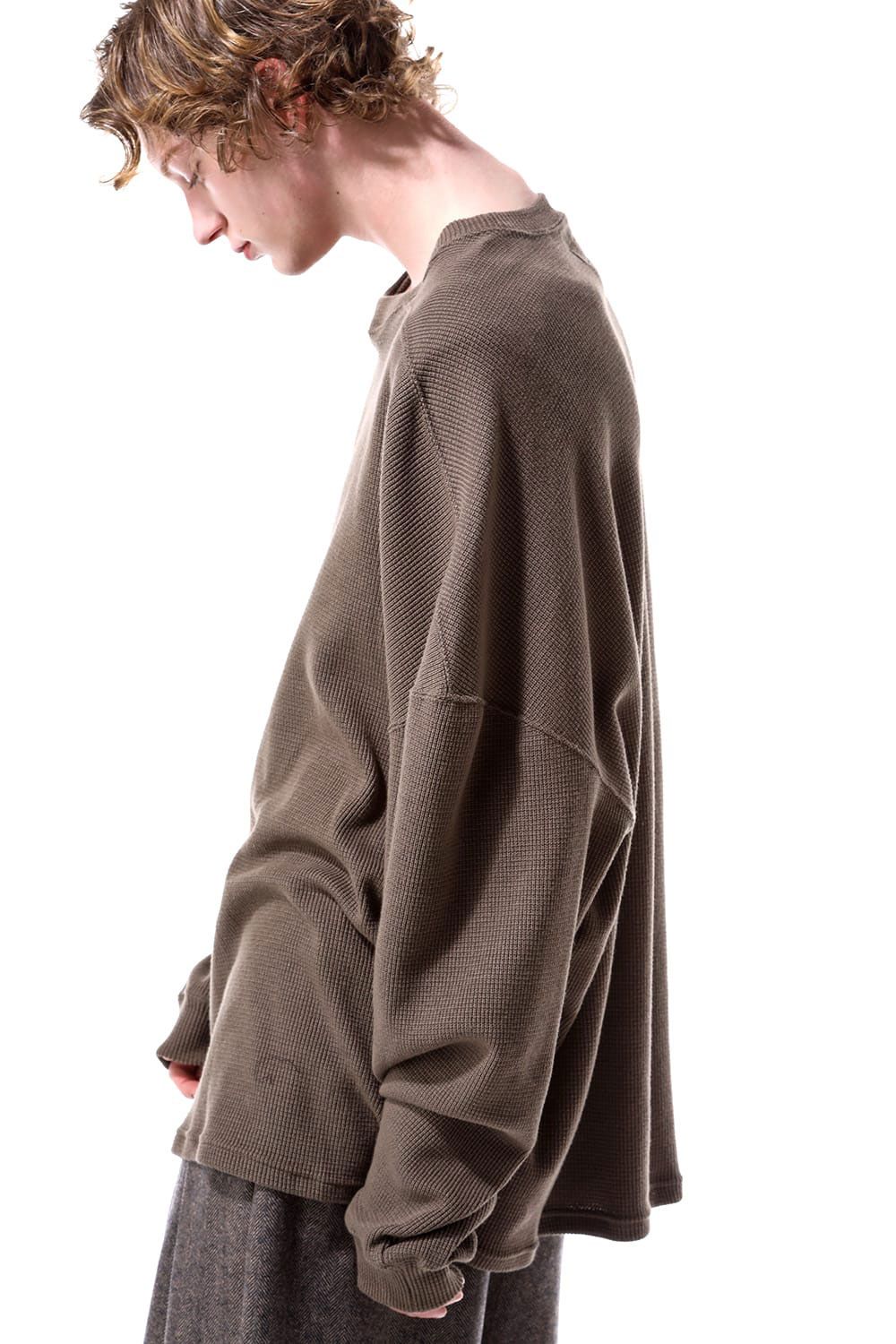 リブニットオーバーサイズトップ / Rib Knit Over Size Top / ブラック / ag-10093-2