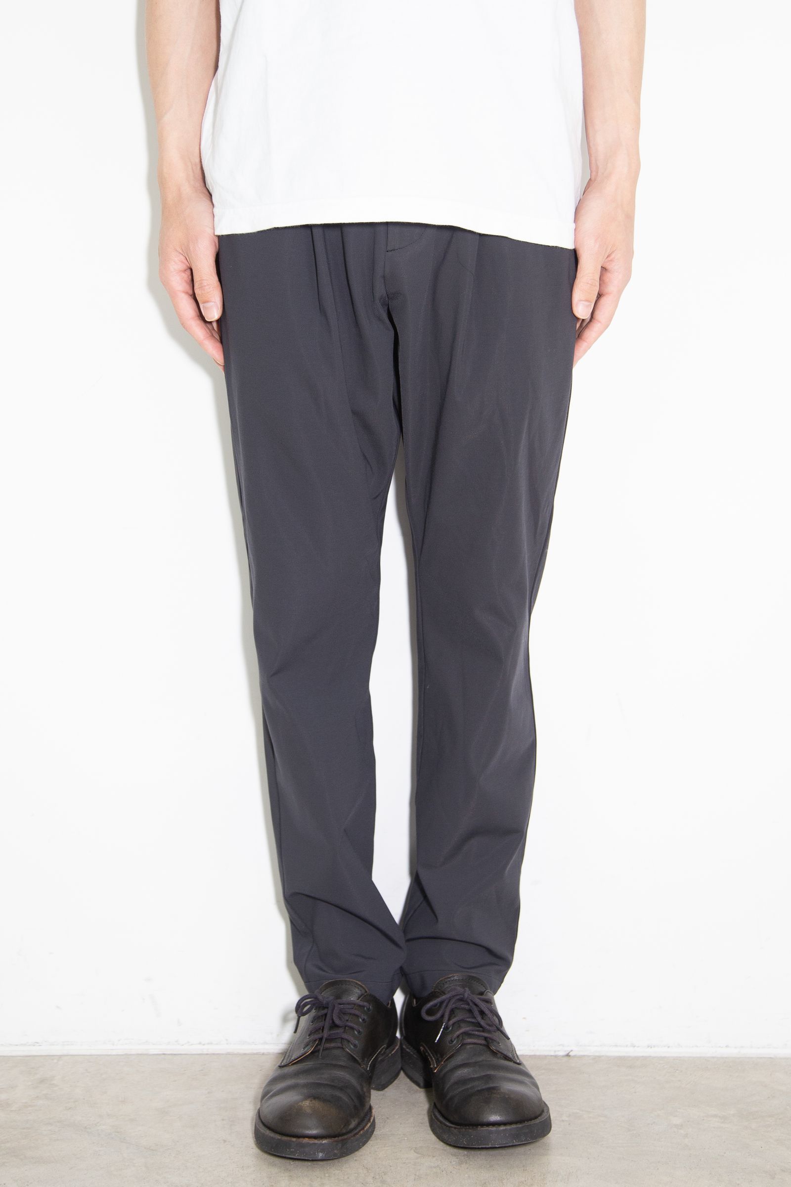 NY/CO STRECH JERSEY REGULAR FIT EASY TROUSERS / ダークグレー