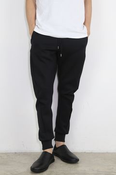 PE STRETCH SMOOTH ZIP JOGGER TROUSERS / ブラック