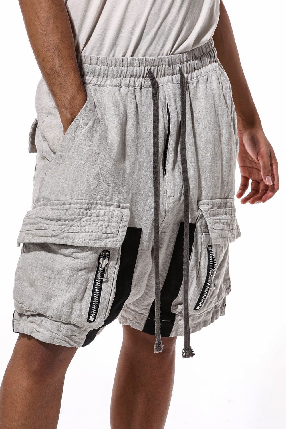 リネンショーツ / Linen Shorts / ライトグレー / ag-9003-3