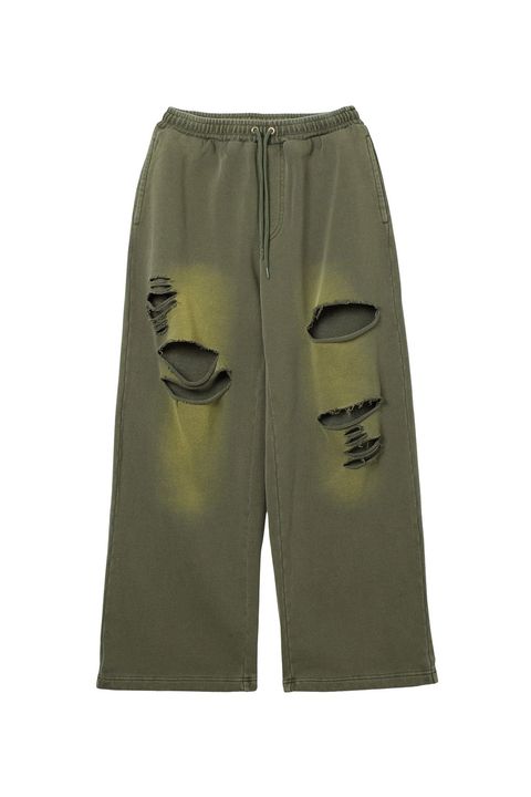 ［ラスト1点 サイズM］DISTRESSED SWEATPANTS / オリーブ