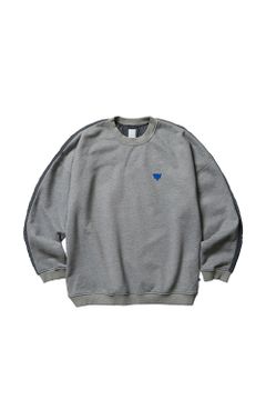 COTTON FLEECE QUILTED CREWNECK / グレー