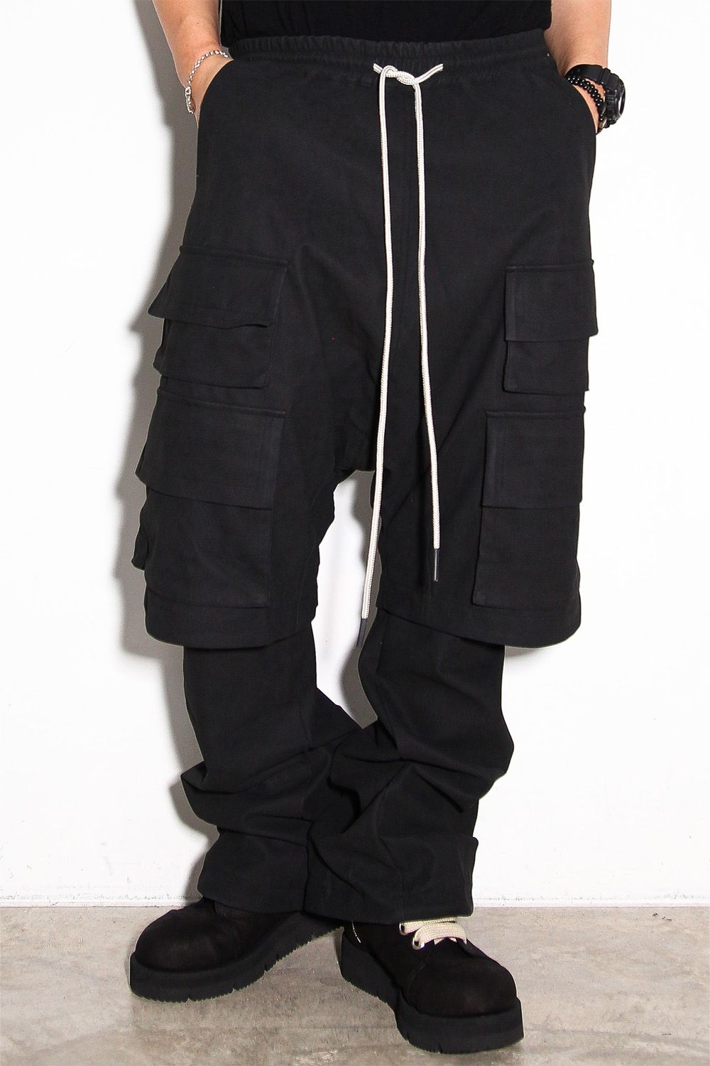 レイヤードブーツカットパンツ / LAYEDER BOOTS CUT / ブラック / ag-12009