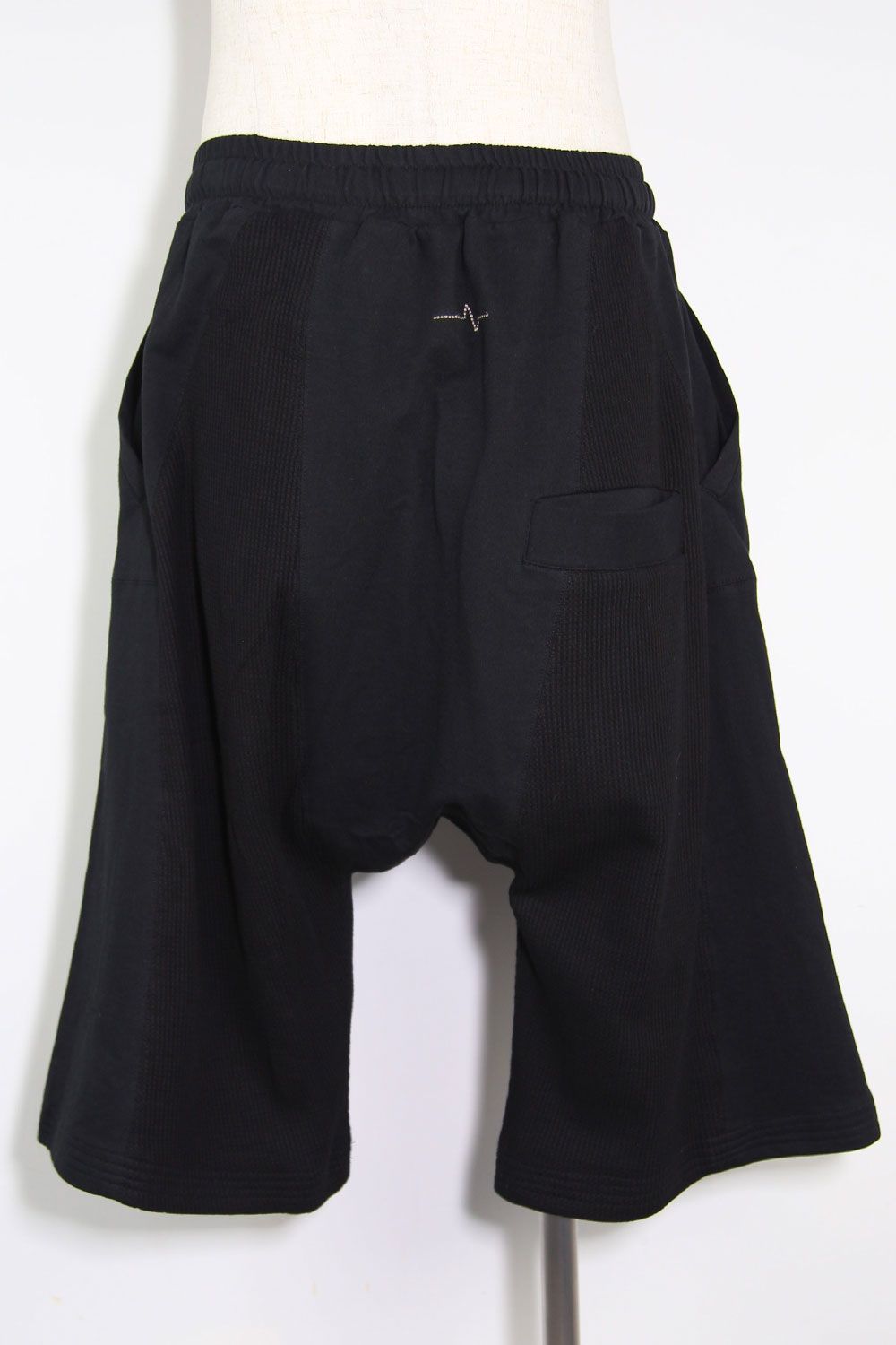 SHORTS 123-415 / ワッフルコットンイージーショーツ / ブラック