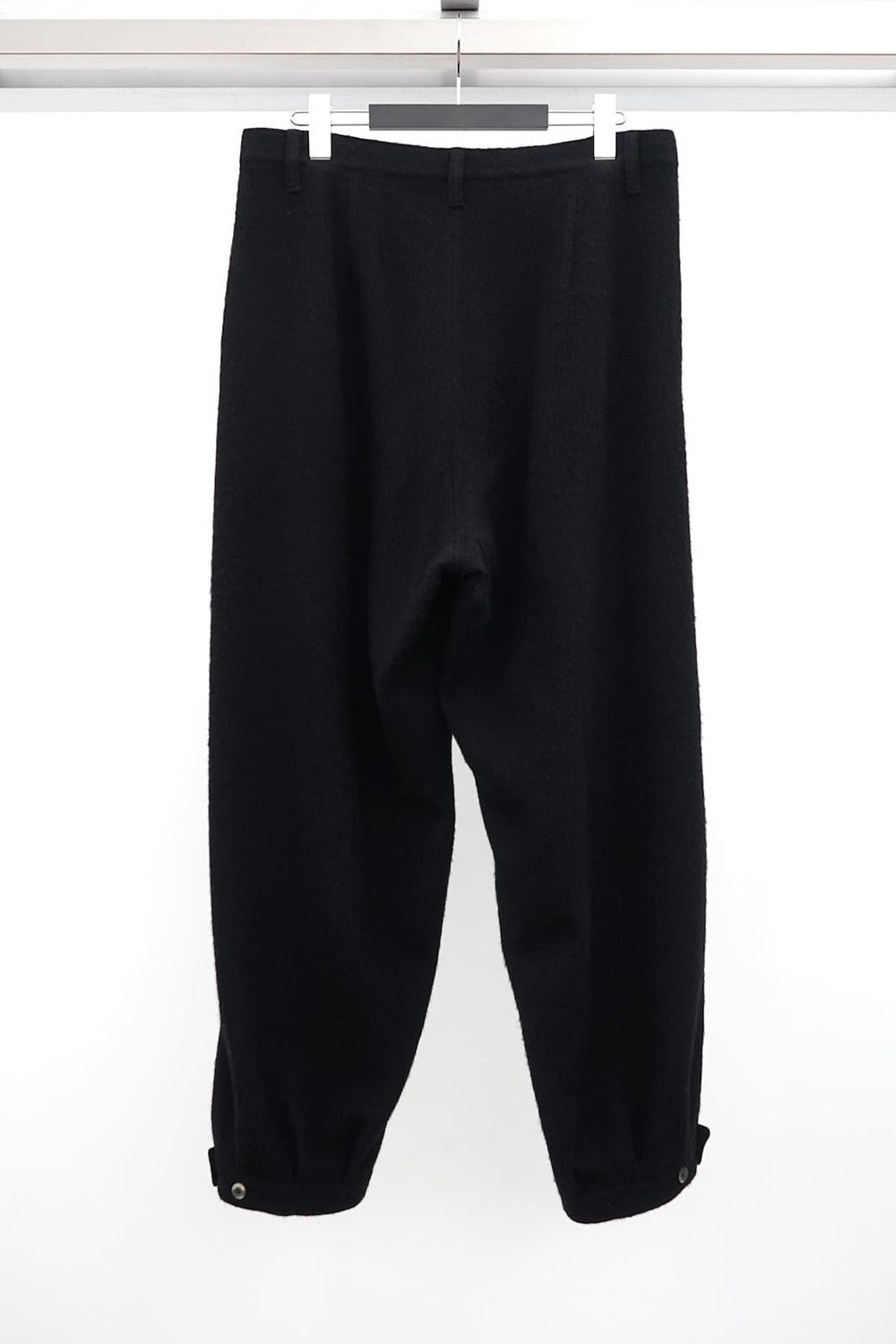Tucked Hem Pants with Button Closure