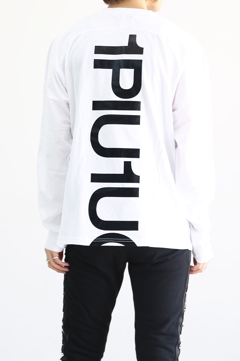 1PIU1UGUALE3 RELAX - バックプリントビッグロングTシャツ