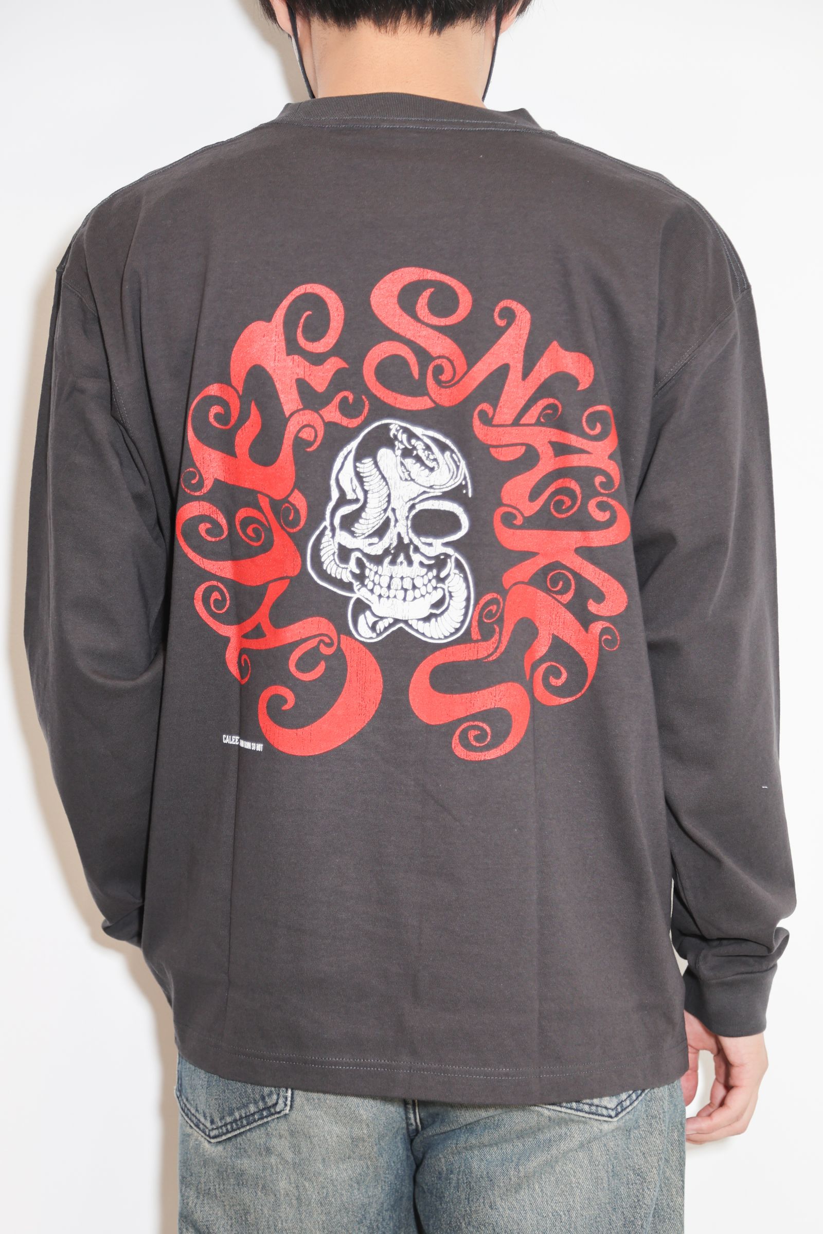 VINTAGE TYPE CALEE SNAKES L/ S TEE / ブラック