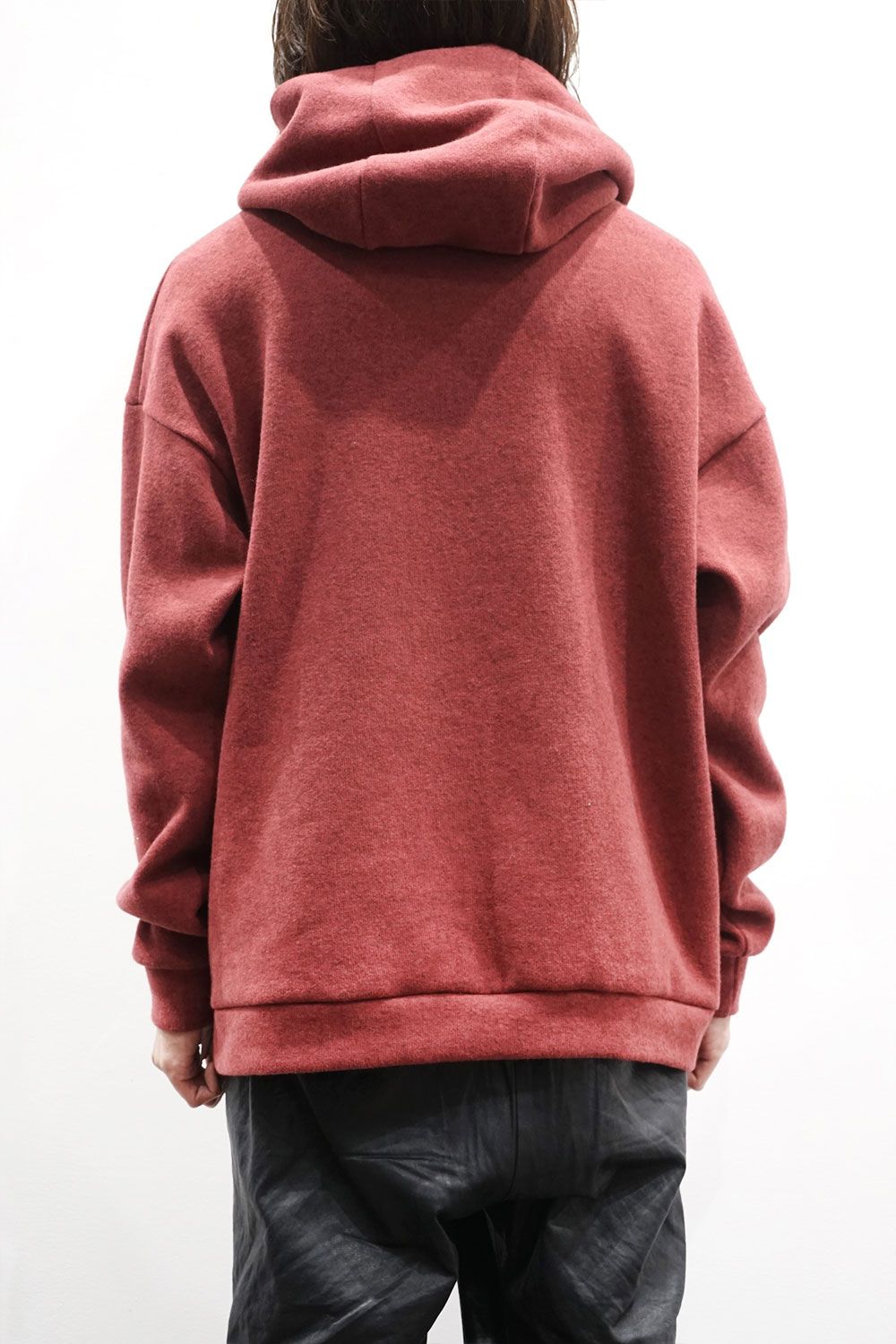 cotton/wool jersey hoodie