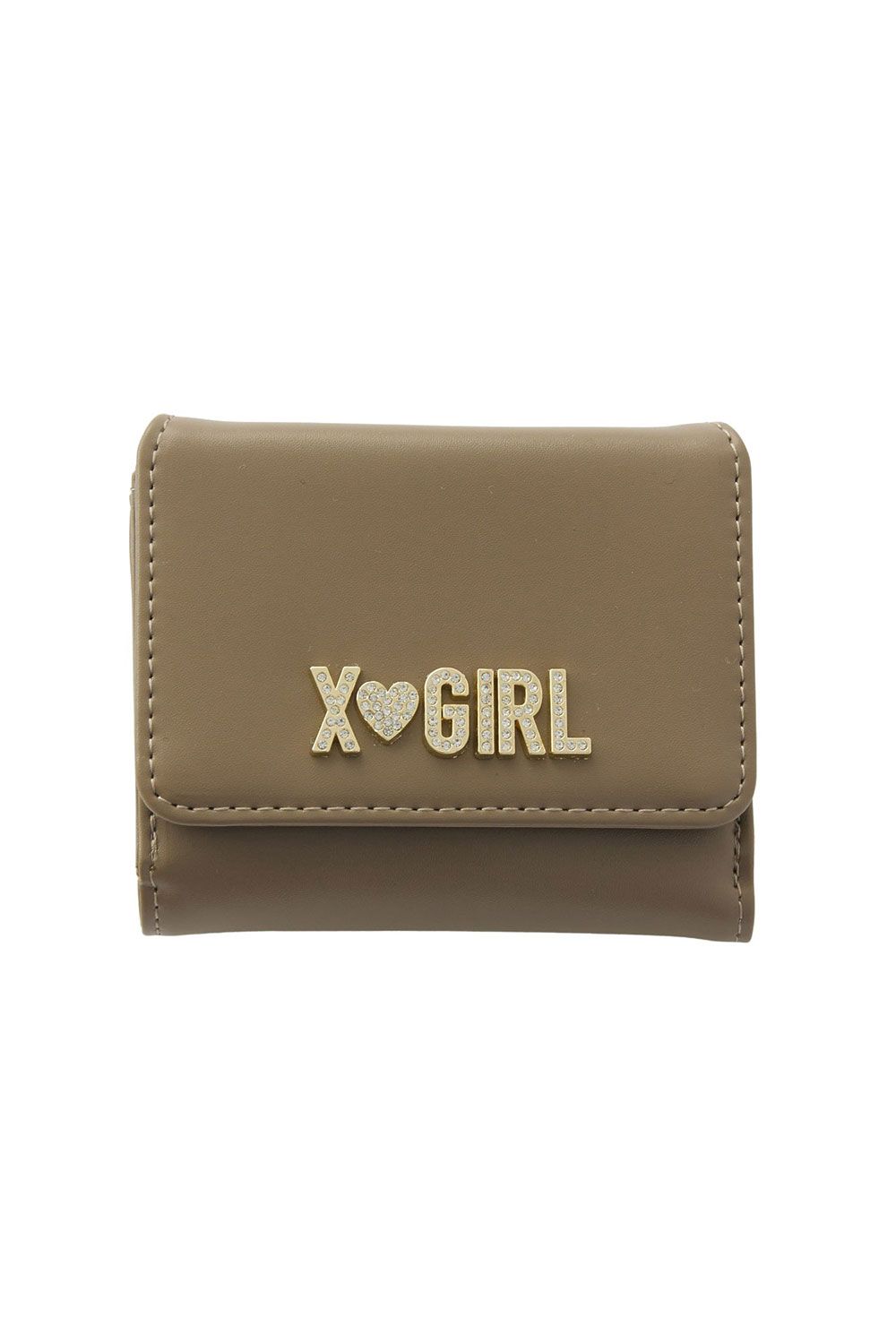 大人気 X-girl RHINESTONE LABEL MINI WALLET プレゼントに最適 X-girl - RHINESTONE LABEL MINI WALLET - | Tempt