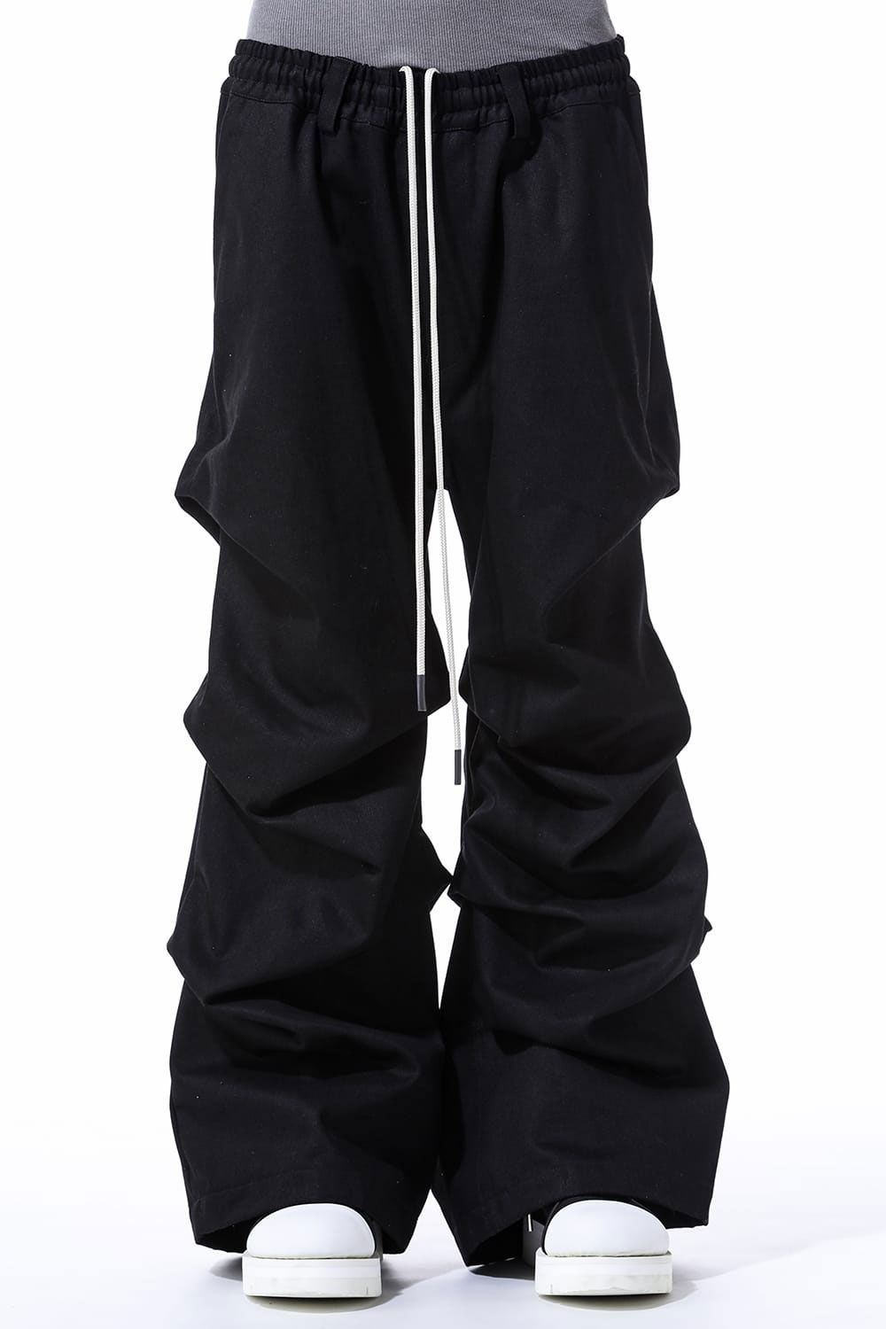 デニムタックワイドパンツ / Denim Tuck Wide Pants / ブラック / ag-10080-3