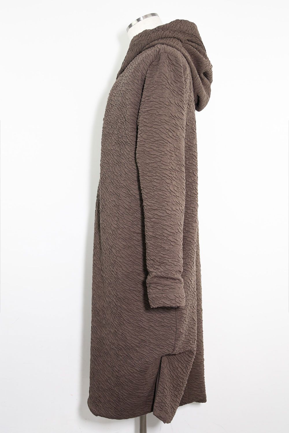 ［ラスト1点 サイズ3］LONG CARDIGAN 223-304 / シボ加工ロングカーディガン / ベージュ